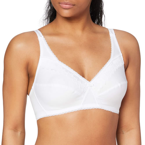 Non wired bra in white - Classic Cotton Support